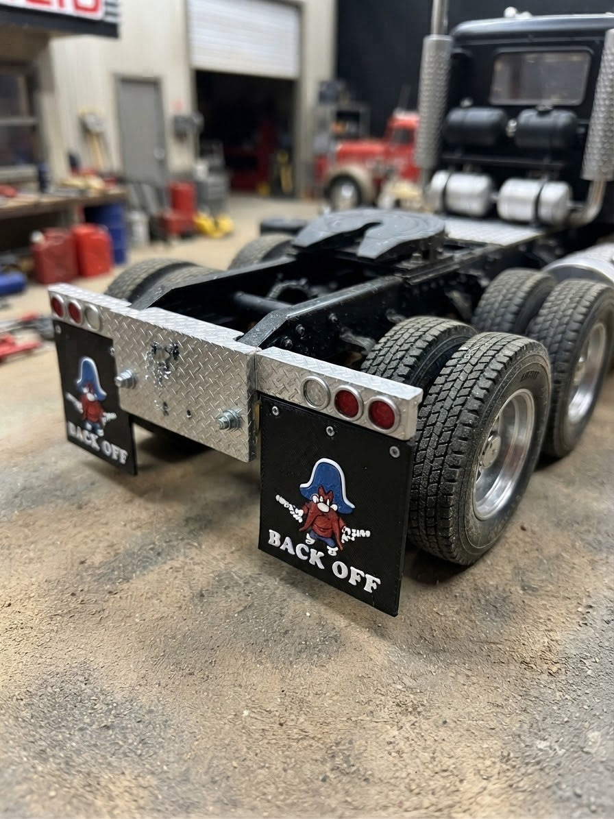 Back Off Mud Flap for 1/14 Semi Truck- One pair