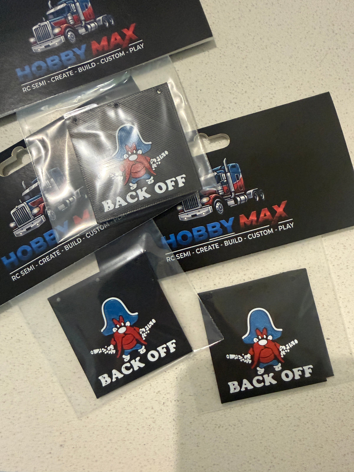 Back Off Mud Flap for 1/14 Semi Truck- One pair