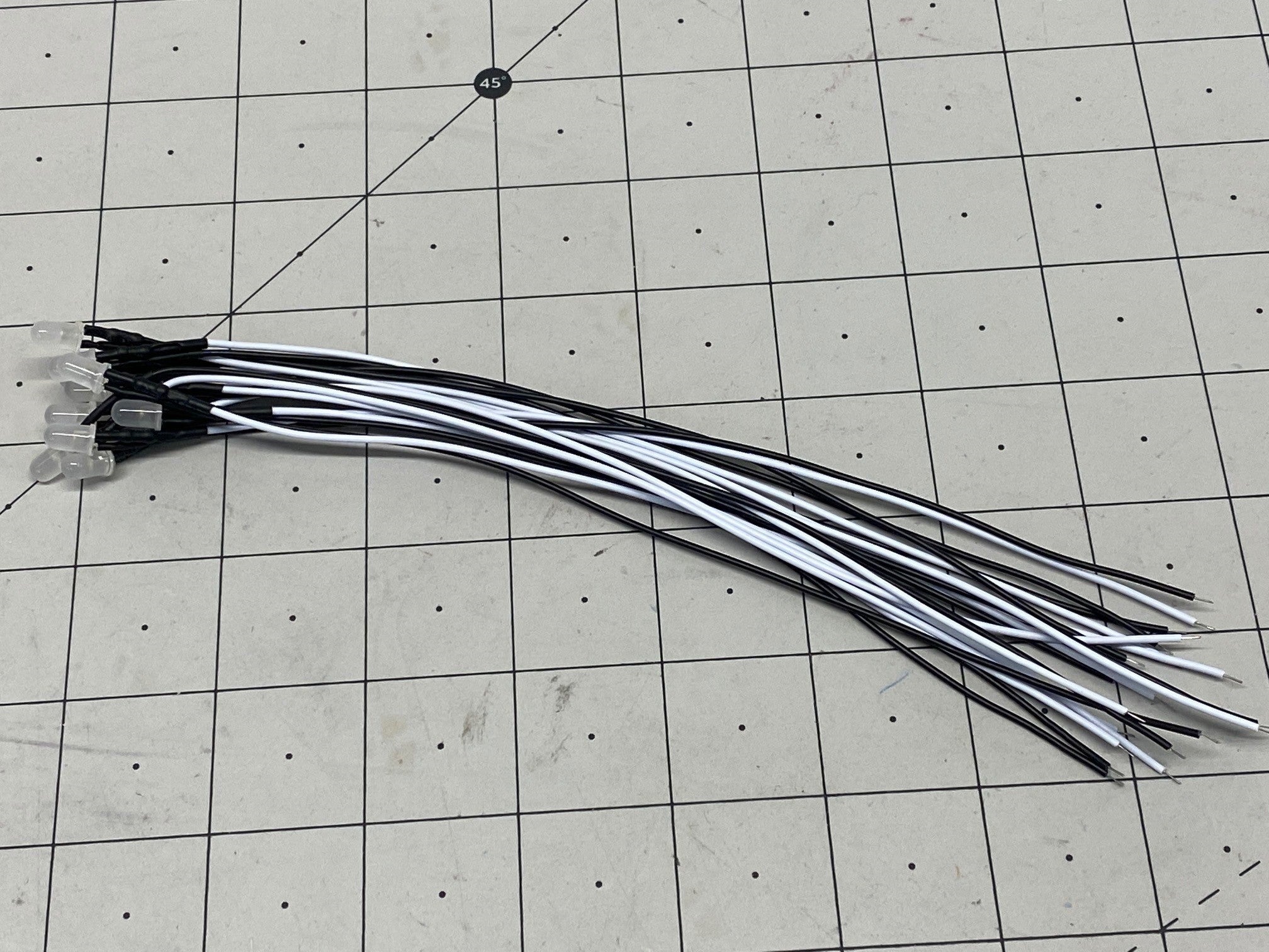 5mm White LED w Resistor & Wire Leads, Pre-wired 10 pack