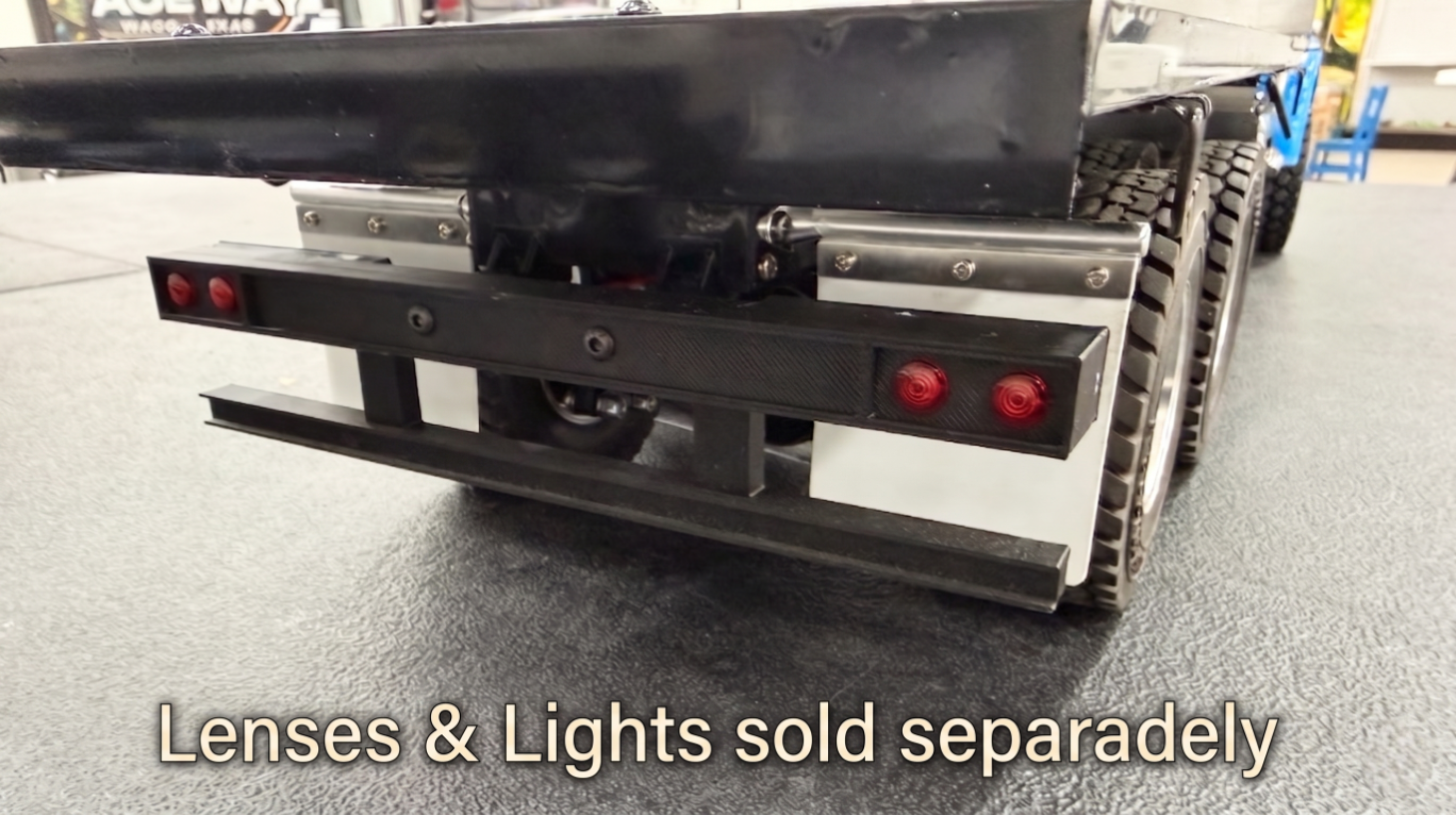 1/14 Scale Mansfield Rear Bumper - 4 lights Short (Lenses & lights sold separately)