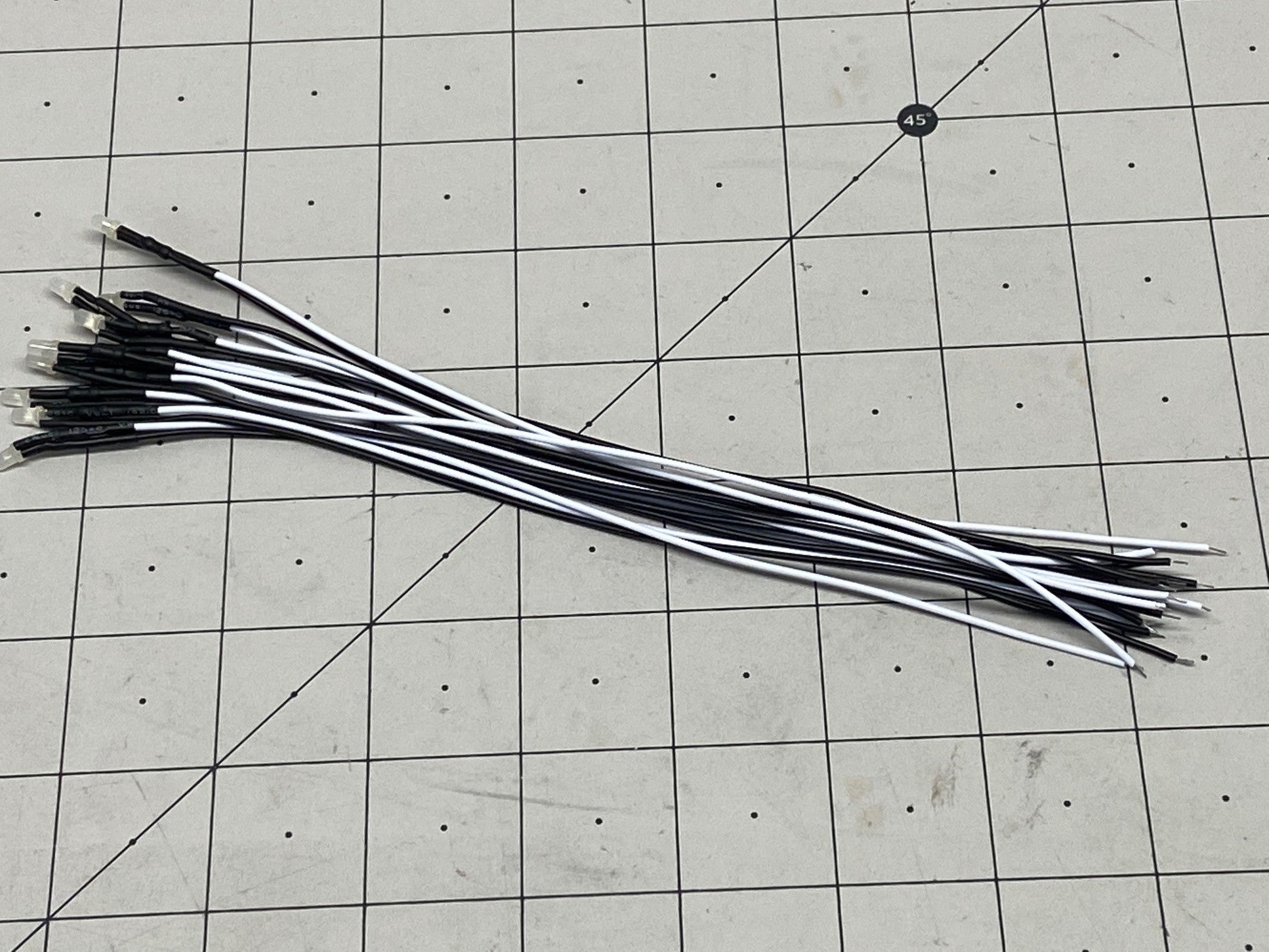 3mm White LED w Resistor & Wire Leads, Pre-wired 10 pack