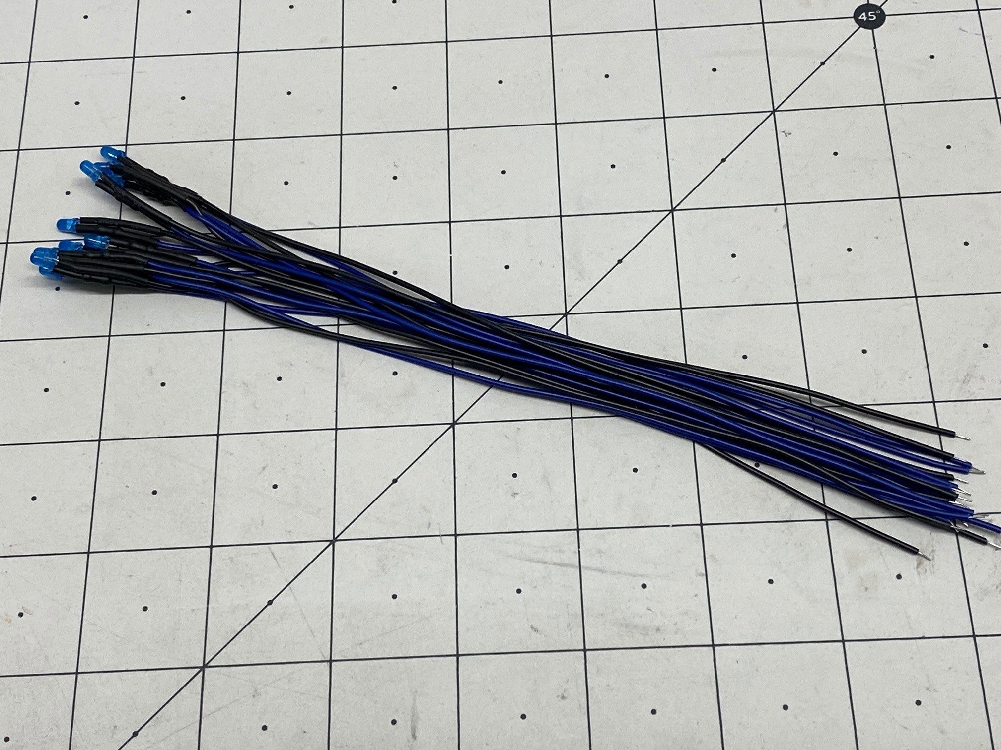 3mm Blue LED w Resistor & Wire Leads, Pre-wired 10 pack