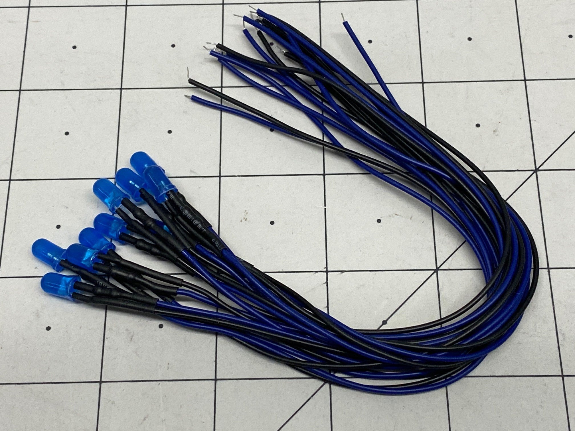 5mm Blue LED w Resistor & Wire Leads, Pre-wired 10 pack