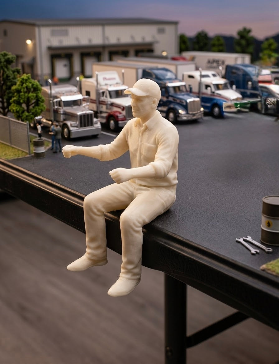 1/14 RC Truck Driver Clark - unpainted figure
