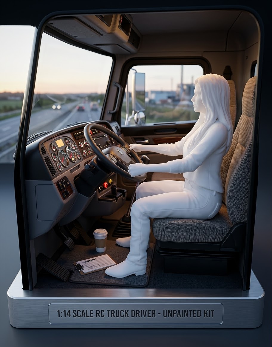 1/14 RC Truck Driver Olivia - unpainted figure
