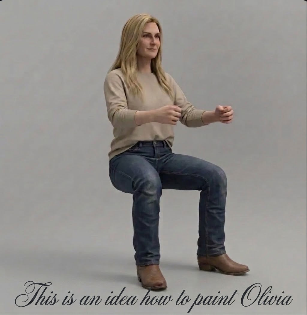 1/14 RC Truck Driver Olivia - unpainted figure