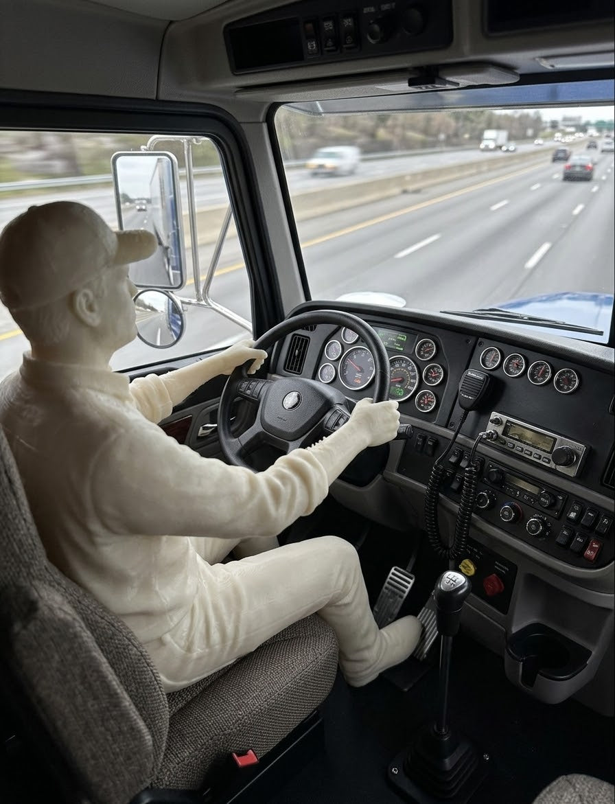1/14 RC Truck Driver Clark - unpainted figure