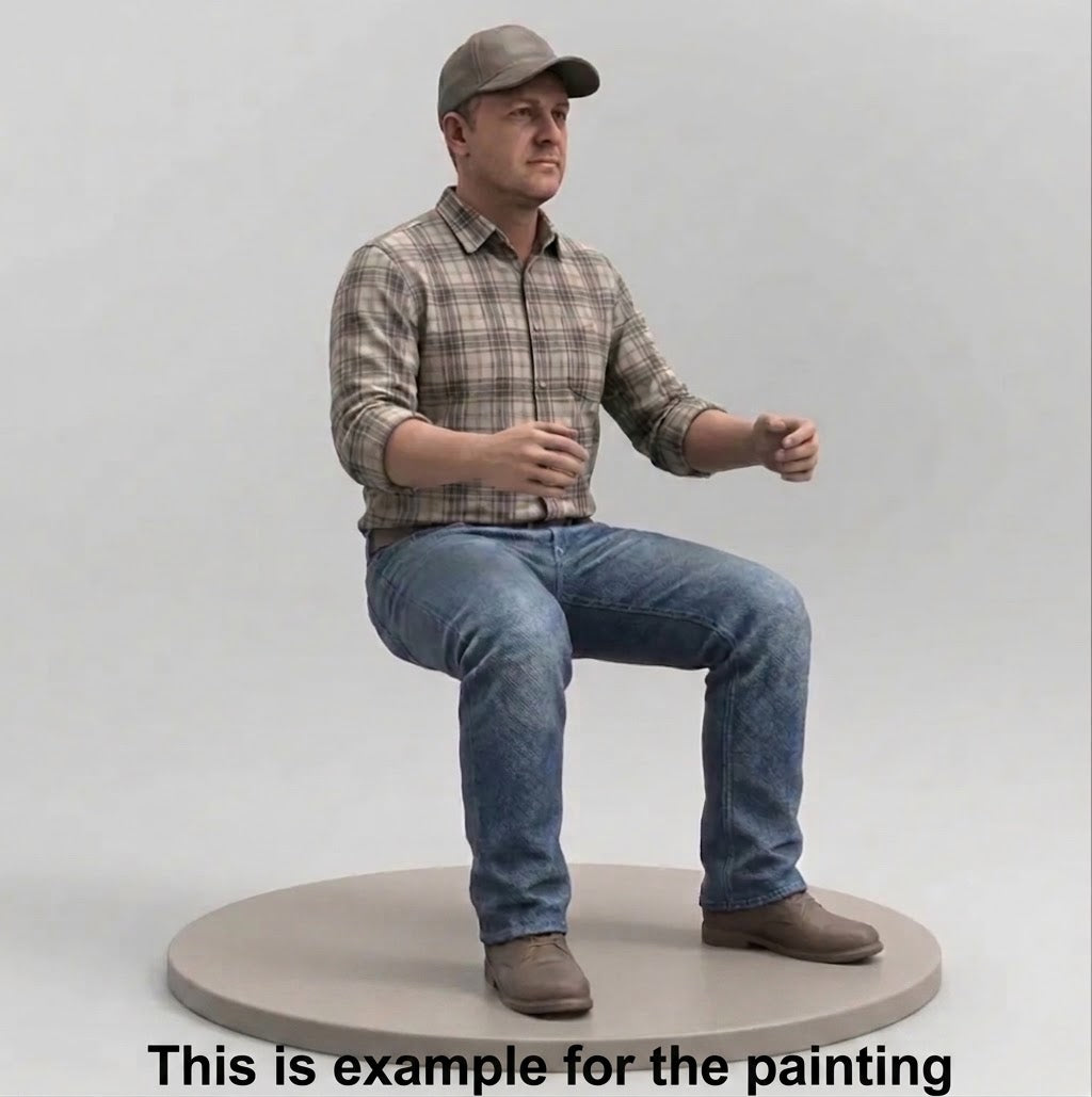 1/14 RC Truck Driver Clark - unpainted figure