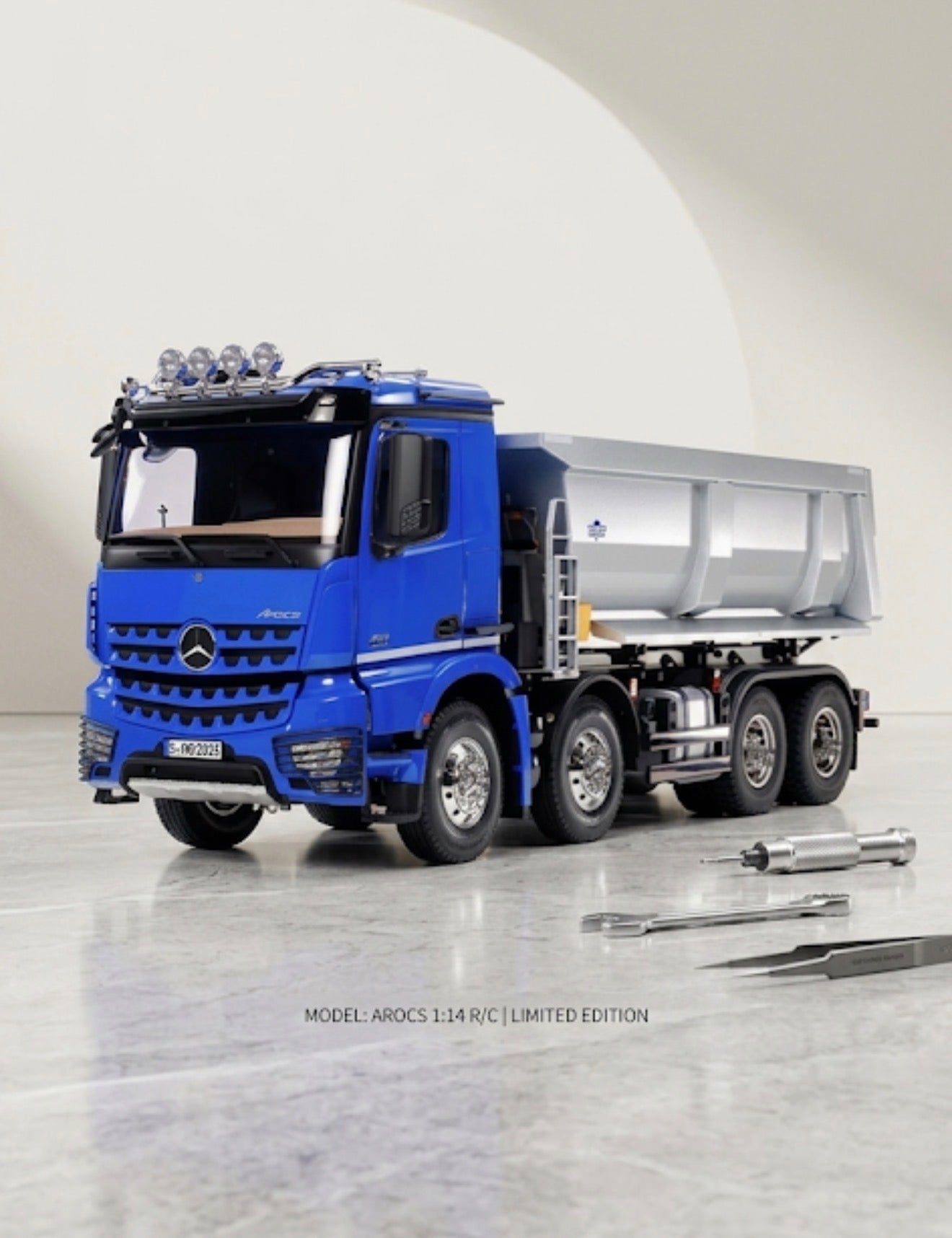 1/14 R/C Mercedes-Benz Arocs 4151 8x4 Tipper Truck KIT (Truck Kit + Electric Actuator Set)