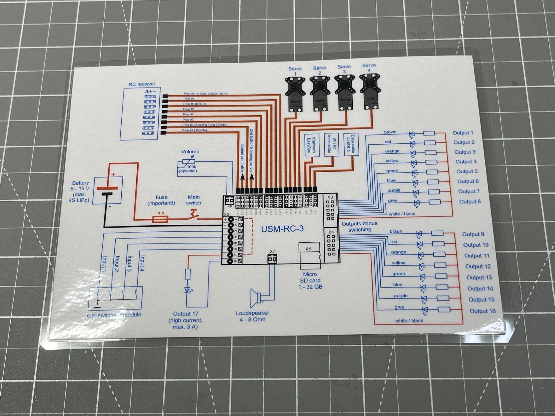 Beier Laminated USM-RC-3 Wiring Diagram Quick Reference Card