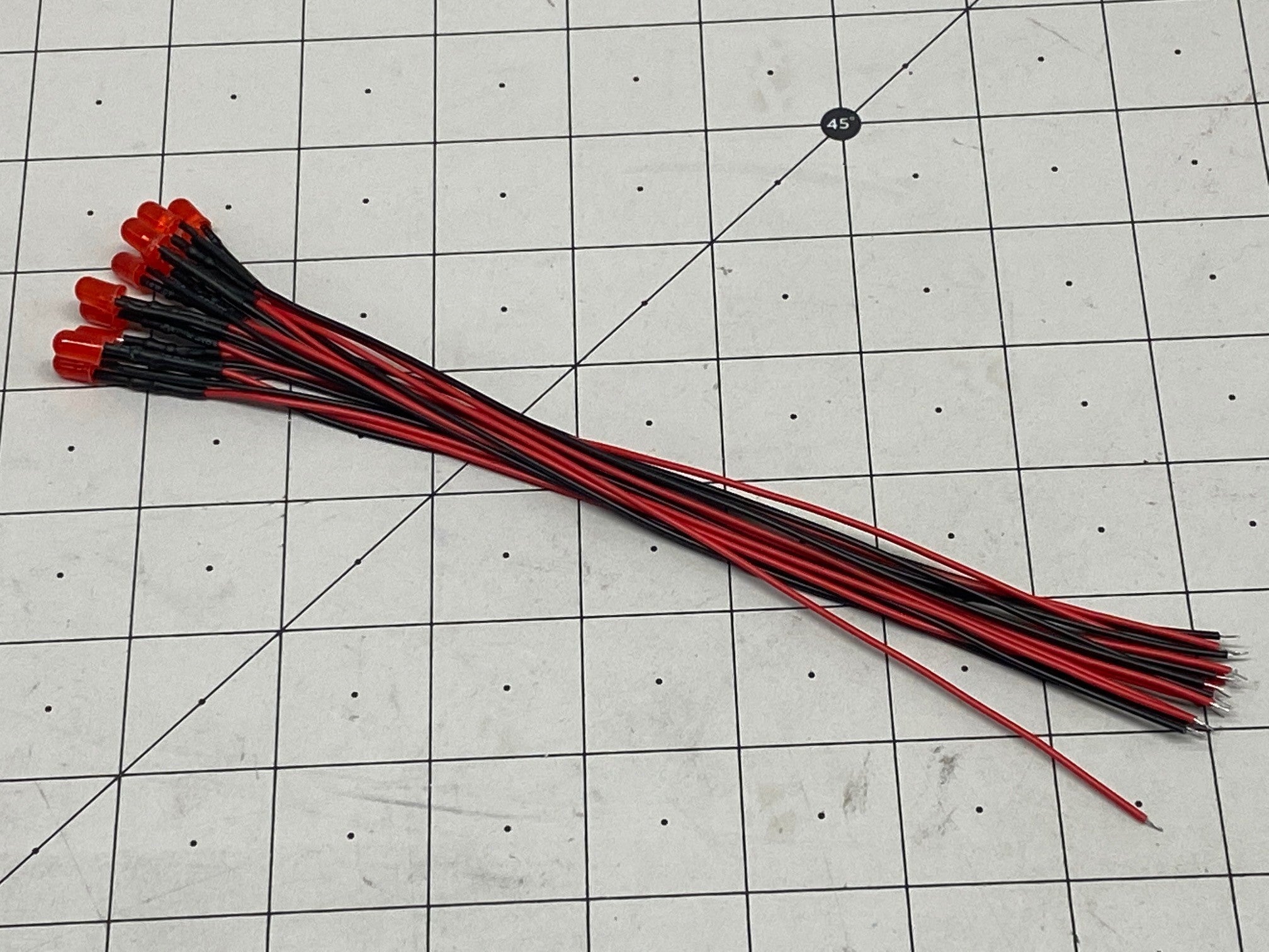 5mm Red LED w Resistor & Wire Leads, Pre-wired 10 pack