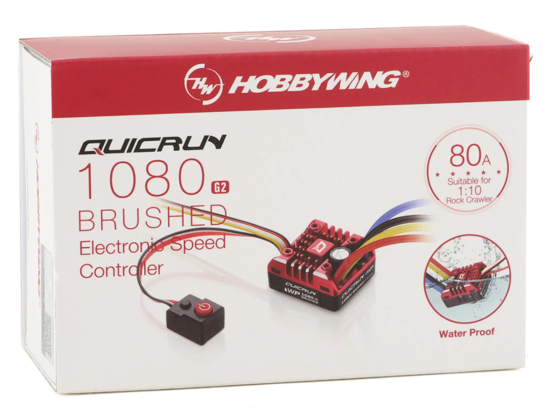 Hobbywing QuicRun Waterproof 1080 G2 Brushed ESC (2-3S)